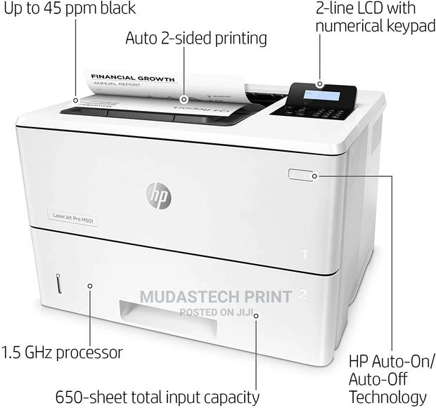 Hp Laserjet Pro 506 Black /White Automatic Duplex Printer.