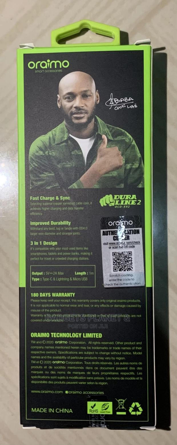 Oraimo 3in1 3a Quick Charge Data Cable Duraline 3/ Ocd-X93 · Photo 4