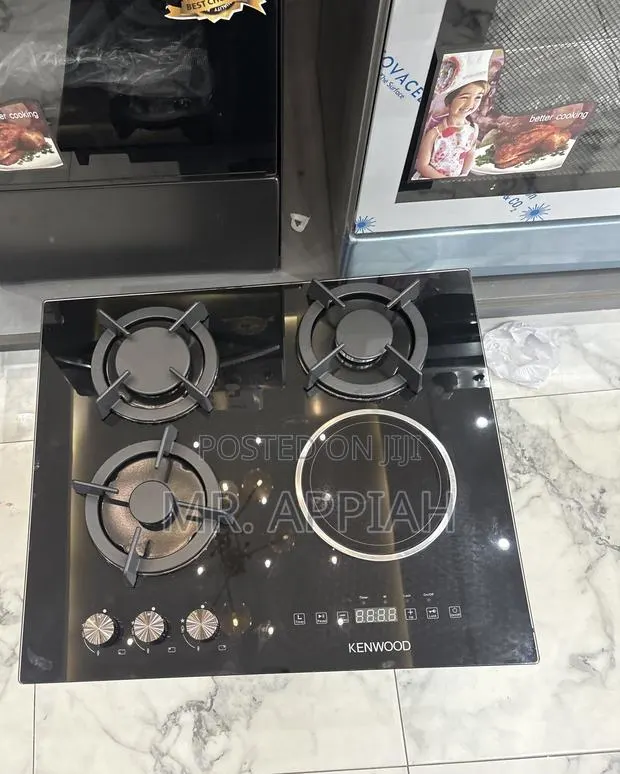 Built in Kenwood 60cm 3 Gas With 1 Electric Hob(Black) · Photo 1