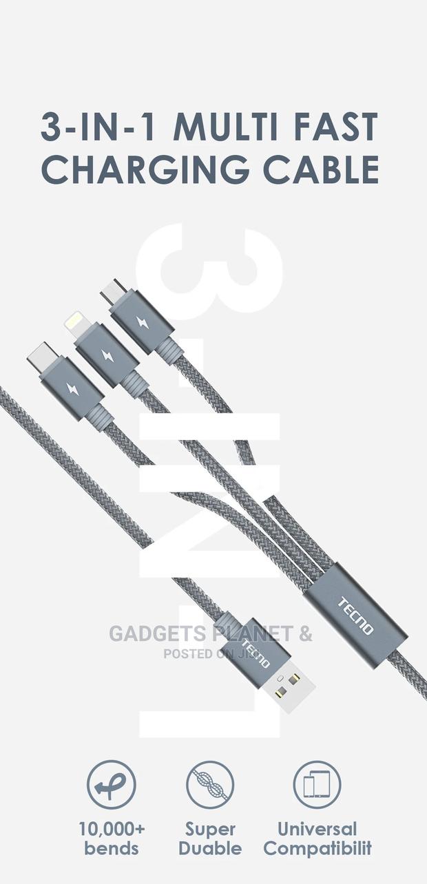Tecno 3 in 1 Charging Data Cable - 1m · Photo 1