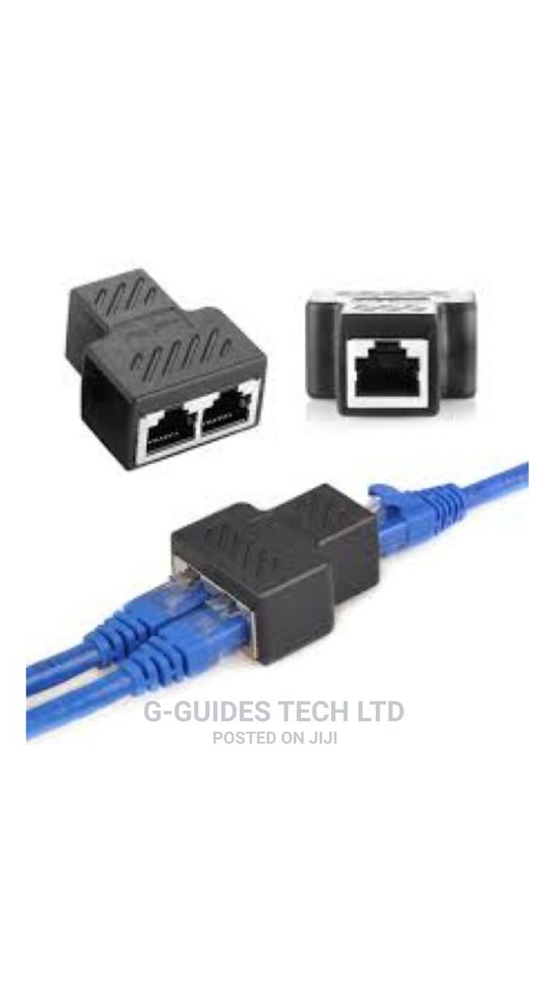 RJ45 Coupler Cat6 / Cat5e Ethernet Network Cable Joiner 2in1 · Photo 1