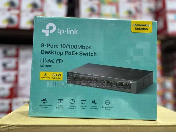 Tp-Link Ls109p 9-Port 100/100mbps Desktop Switch With 8-Port Poe · Photo 1