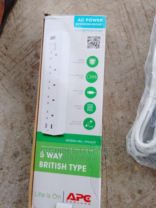 Apc Extension Board With Surge Protector 5 Outlets 2usb Port · Photo 4