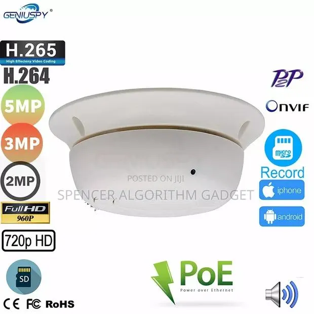 Security Camera IP Wired Ceiling Smoke Camera · Photo 1