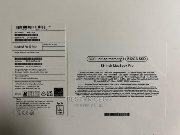 New Laptop Apple MacBook Pro 8GB Apple M2 SSD 512GB · Photo 3