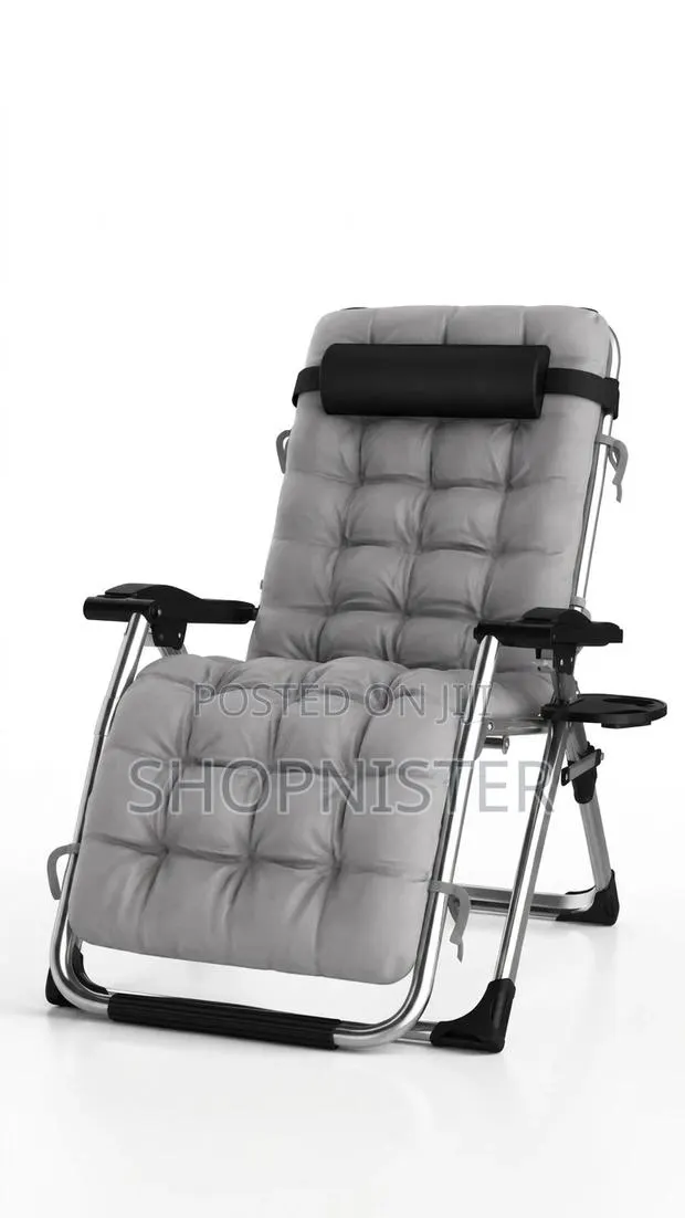 Luxury Folding Recliner With Thick Cushion Side Tray