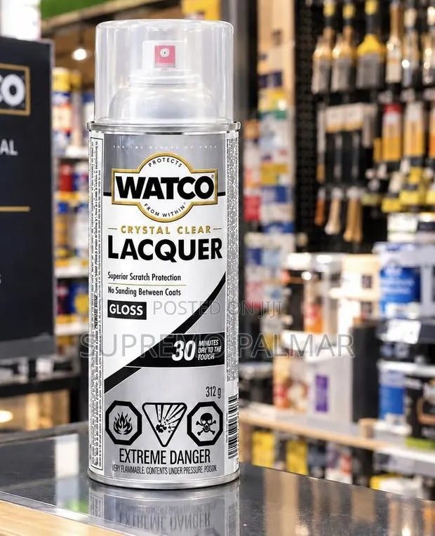 Watco Crystal Clear Lacquer Spray 11.25oz – Gloss Wood Finish · Photo 1