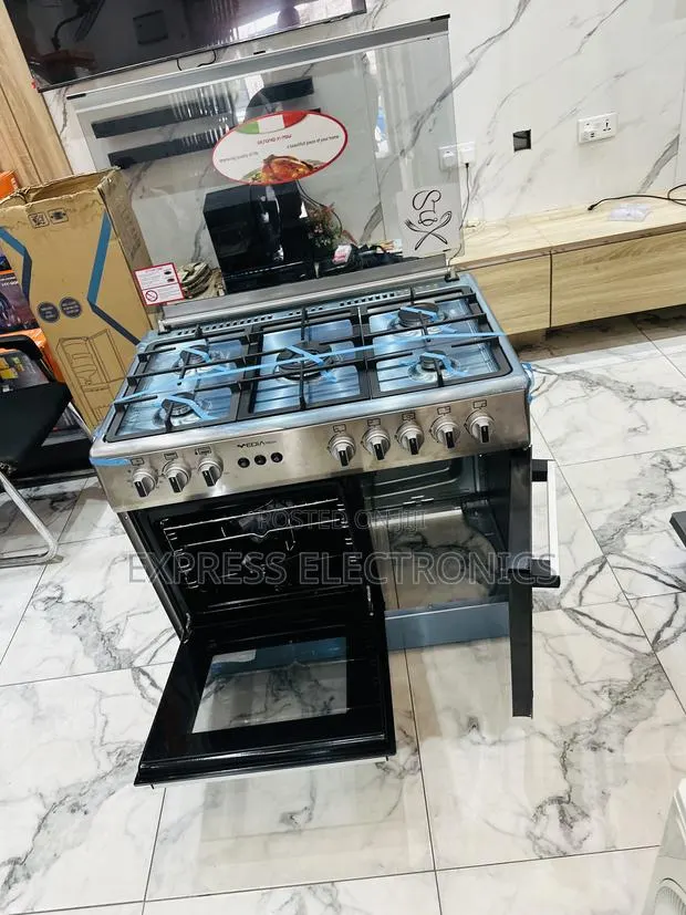 Lovely New Sliver Gas Cooker Oven Rotisserie 60/90 5b Midea Tech · Photo 1