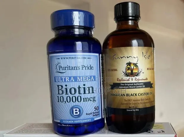 Jamaican Black Castor Oil + Ultra Mega Biotin (10,000 McG) · Photo 1