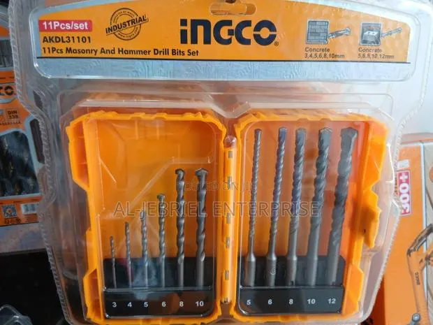 Ingco Hammer Drill Bits Set 11pcs · Photo 1