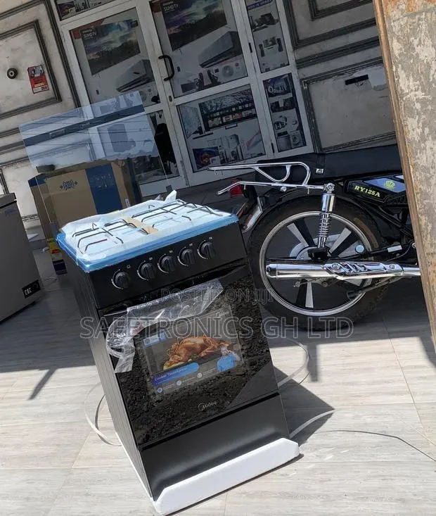Elegant Black Midea 4 Burner Gas Cooker Lack Mirror · Photo 1