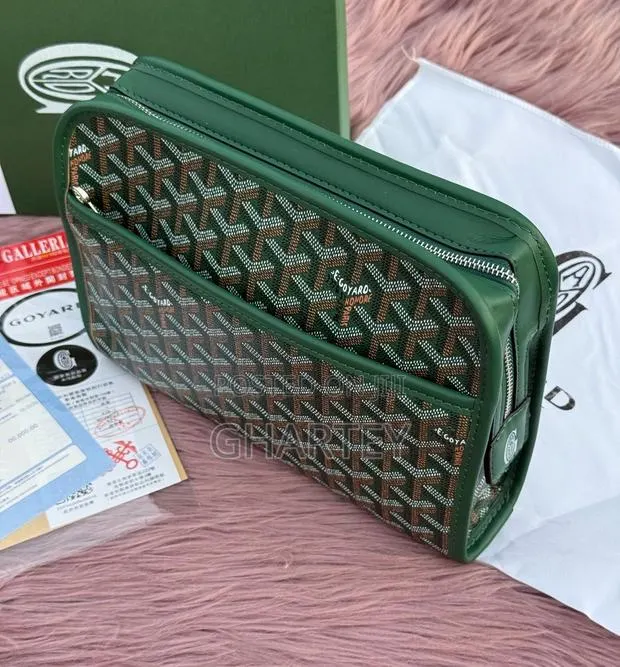 Green Goyard Luxury Hand Bag or Pouch · Photo 1