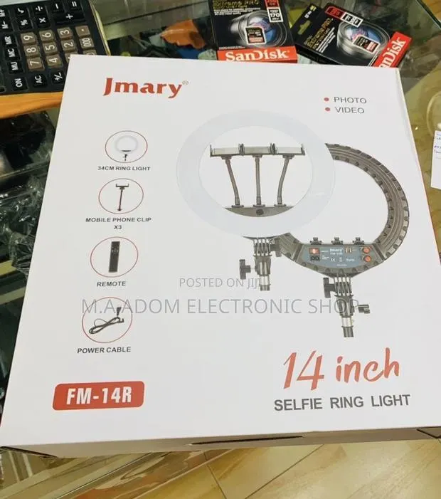 High Quality Jmary 14 Inch Photo and Video Selfie Ring Light · Photo 1