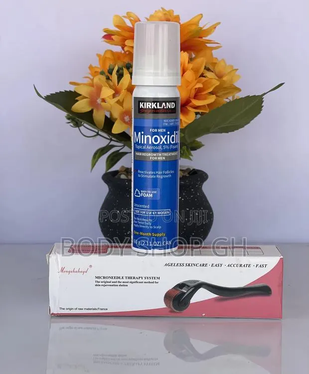 Kirkland Minoxidil Foam + Derma Roller for Beard Growth · Photo 1