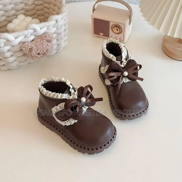 Quality Kids’ Princess Lace Bow Boots · Photo 1