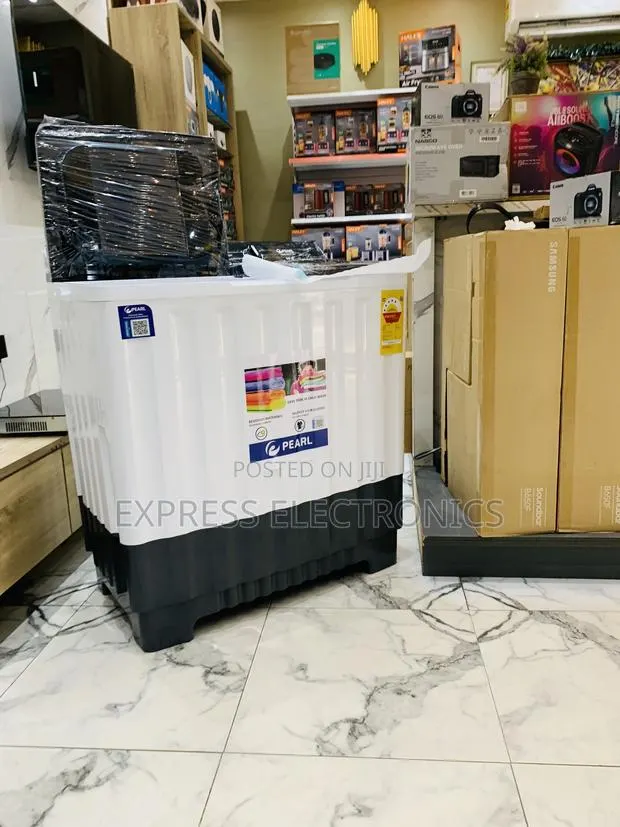 High Quality White 20kg Topload Twintub Semi Auto Pearl Washing Mac · Photo 1
