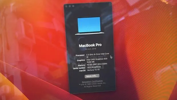 Laptop Apple MacBook Pro 2020 16GB Intel Core i9 SSD 512GB · Photo 1