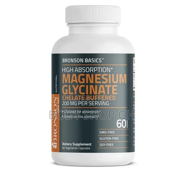 Bronson Magnesium Glycinate 200mg High Absorption Chelated Buffered · Photo 1