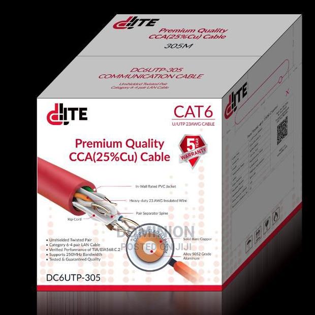 Dlite Cat6(D-Link) Premium Quality Cca(25%Cu) Cable 305m Dc6 · Photo 1
