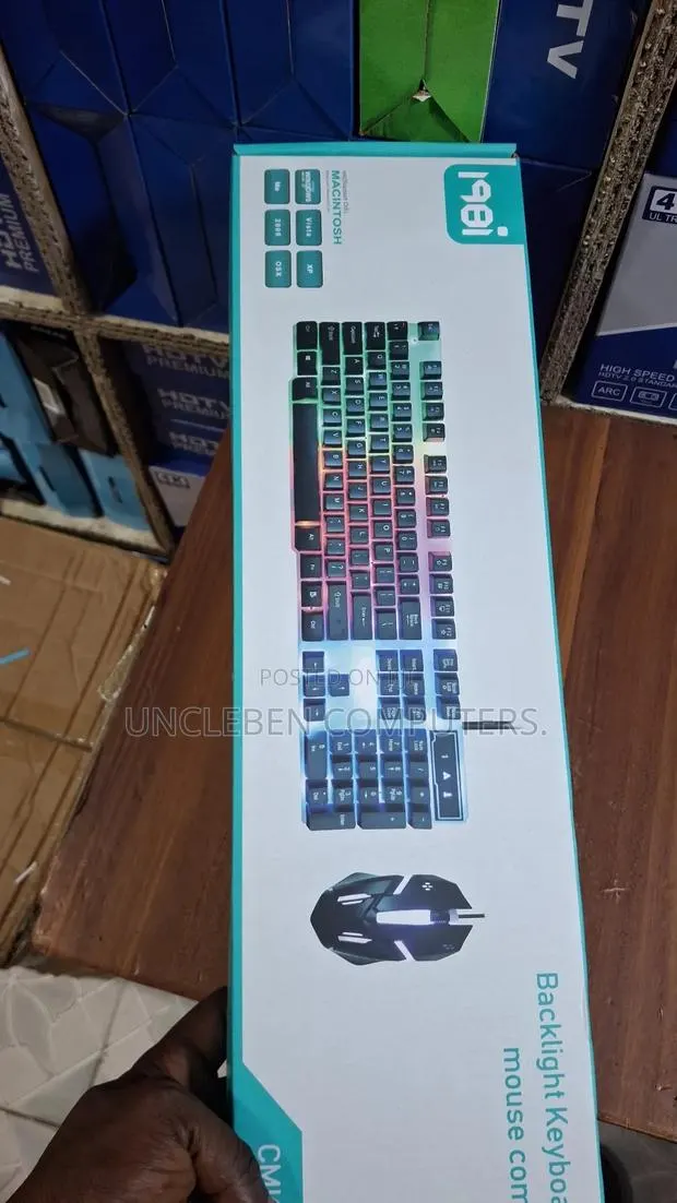 Usb Keyboard and Mouse With Background Light · Photo 1