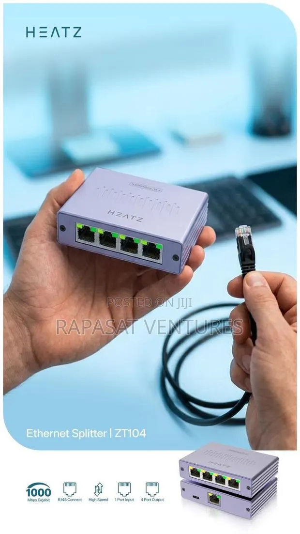 Zt104_ Ethernet 4 Port Splitter Heatz · Photo 1