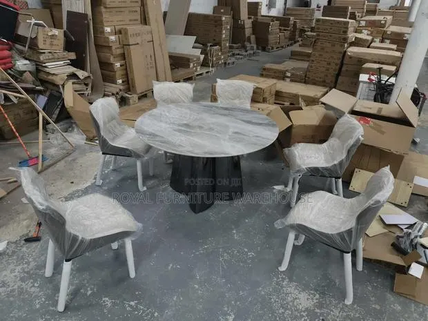 Marble-Patterned Dining Set · Photo 1