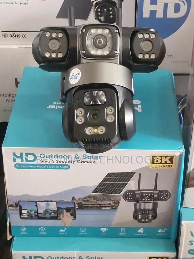 PTZ Solar Camera 4g 3lens V380 · Photo 1