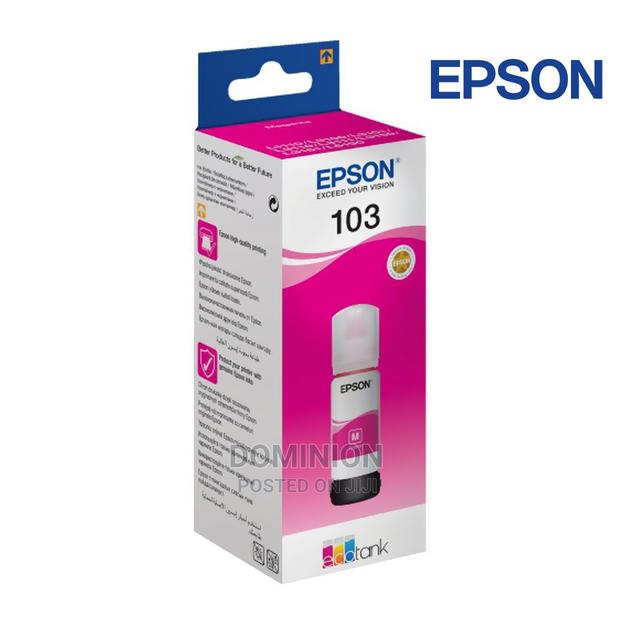 Epson 103 Magenta Original Ink Bottle (C13t00s34a) 65ml · Photo 1