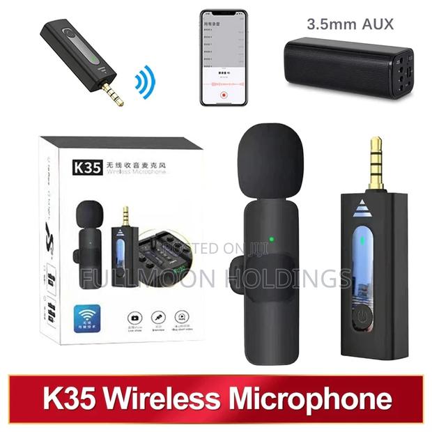 Wireless 3.5mm Lapel Condenser Mic for Camera, Smartphone, · Photo 1