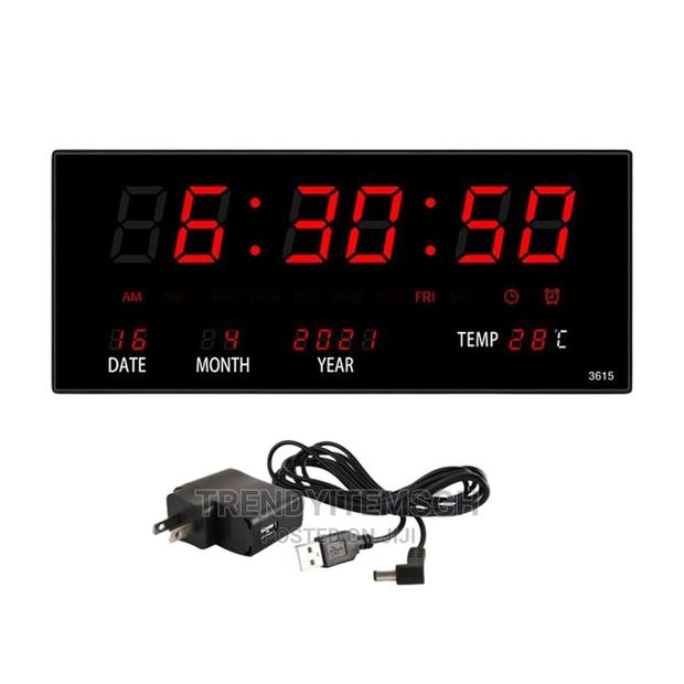 Led Display Digital Clock Date Temperature Wall Clock · Photo 4