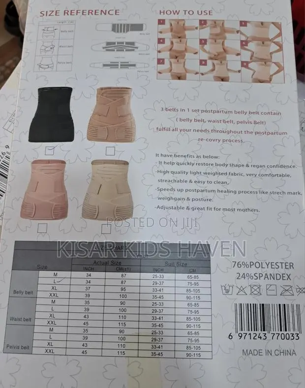 3 in 1 Postpartum Belly Belt ( Size L, XL) · Photo 2