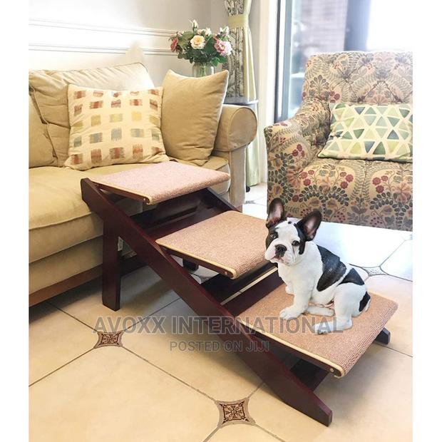 Pawland PAWLAND 3 Steps Pet Stairs for Dogs, Cats(Mahogany) · Photo 2