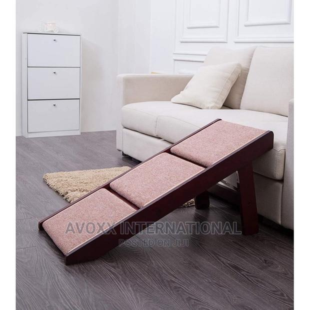 Pawland PAWLAND 3 Steps Pet Stairs for Dogs, Cats(Mahogany) · Photo 4