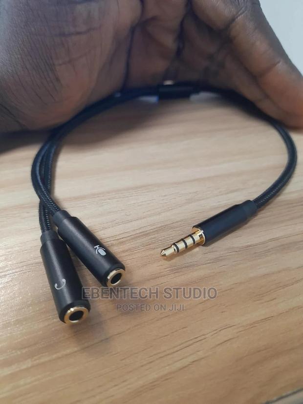 Headset Splitter 3.5mm Mini Jack to Mic and Speaker Quality · Photo 1