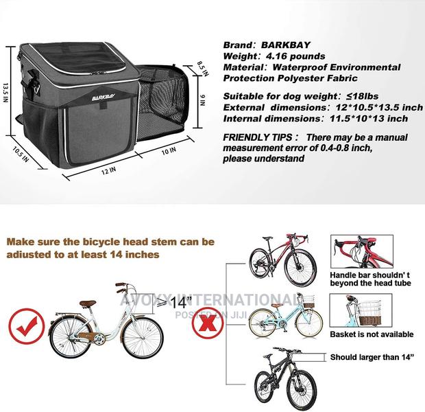 BARKBAY Dogs Cats Bike Basket Carrier · Photo 5