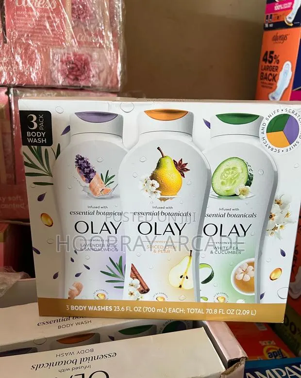 3 Pack Olay Infused With Essential Botanicals Body Wash (700ml Per) · Photo 1