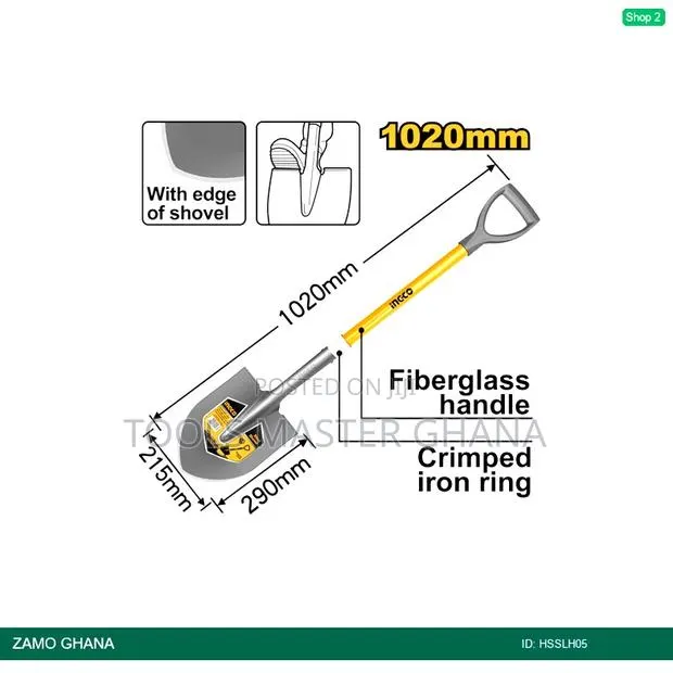 Steel Shovel 215x290mm 1kg - Hsslh05 · Photo 1