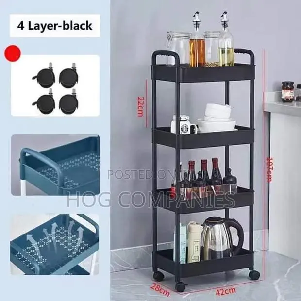 4 Tier Storage Rack With Wheels · Photo 1