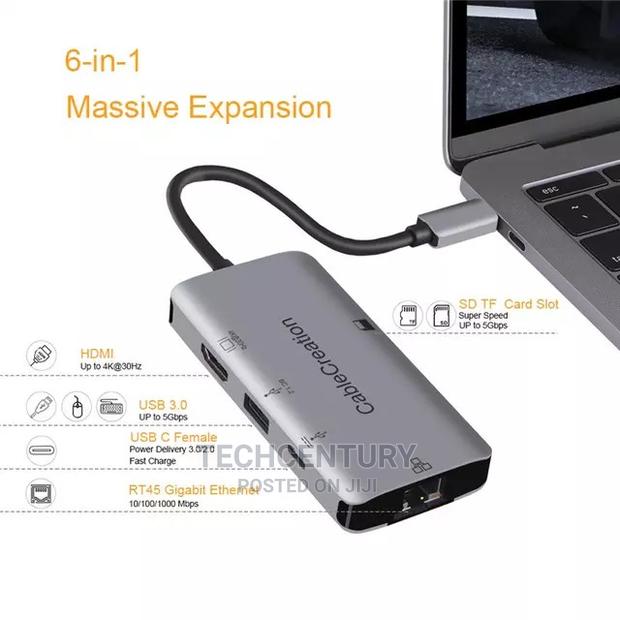 Cablecreation 6-in-1 Type C Hub for Macbook, Dell, HP.100W · Photo 2