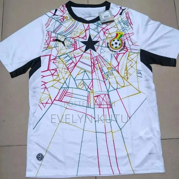 Spider Webs Ghana Jersey White · Photo 1