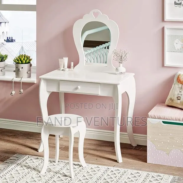 Kids Dressing Table With Chair and Mirror- UK