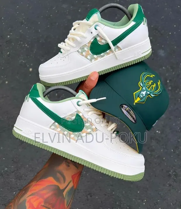 Nike Air Force 1 Low '07 Premium “ Bamboo Weave Sail / Gorge Green” · Photo 1