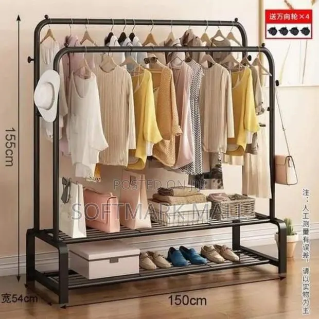 Double Multipurpose Hanger With Double Layered Rack · Photo 1