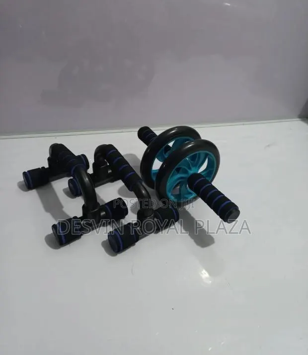 Push Up Bar + Ab Wheel Roller · Photo 1