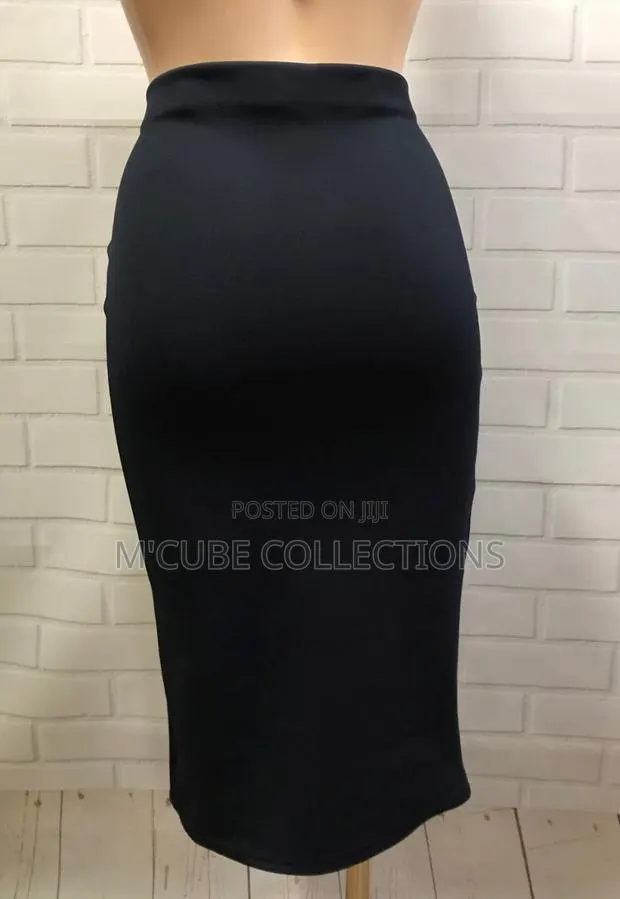 Classic Black Pencil Midi Skirt · Photo 1