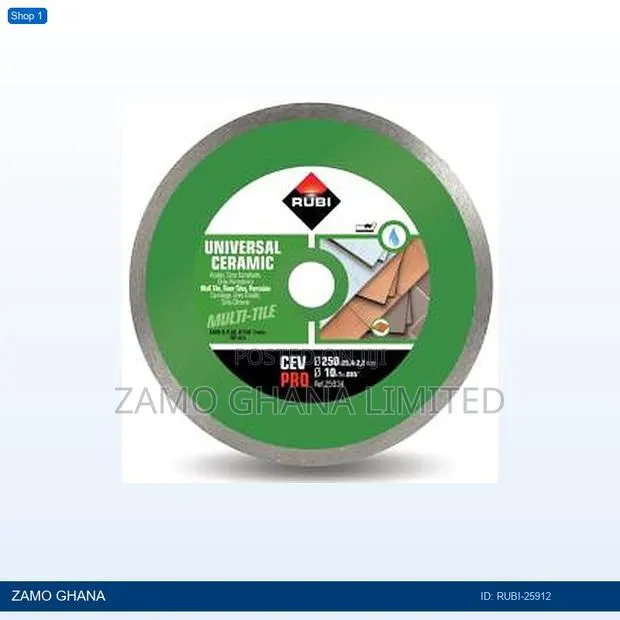 Cev 180 Pro > 7inch Ceramic Tiles Diamond Cutting Blade - Rubi-25912 · Photo 1