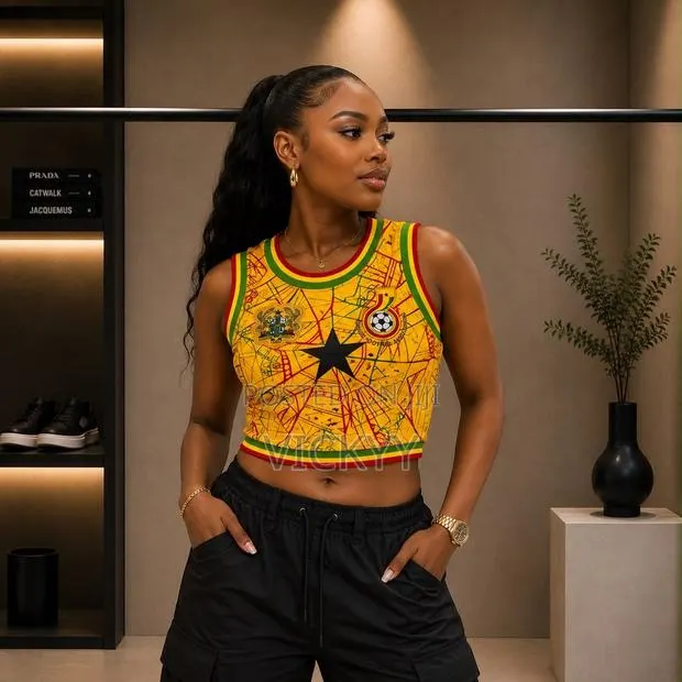 Crop Ghana Jersey Tops · Photo 1