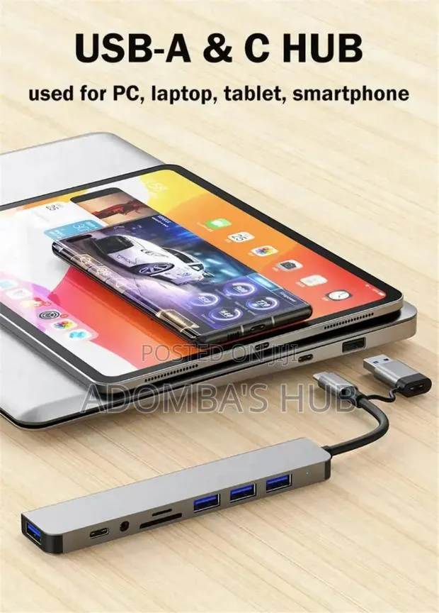 8 in 1 Type C Hub Docking Station · Photo 1