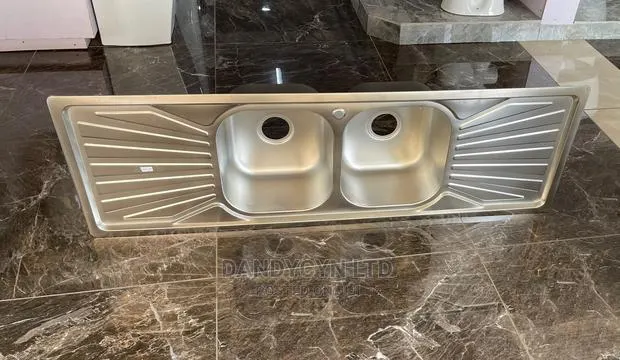 Cabinet Kitchen Sink Two Bowls Two Arms · Photo 1