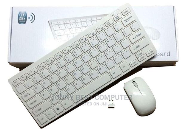 Mini White Wireless Keyboard and Mouse 0 · Photo 1